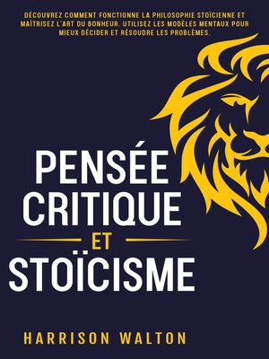 cover image of Pensée critique et stoïcisme